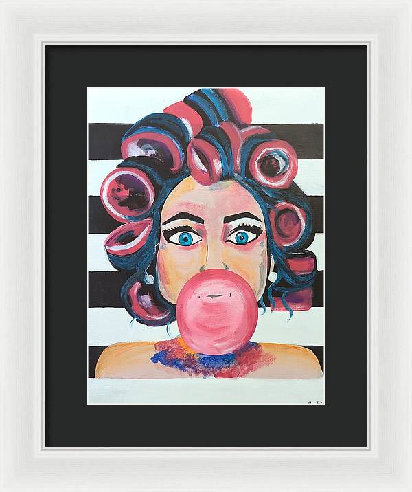 Bubblegum Barb - Framed Print