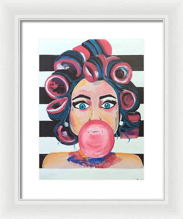 Bubblegum Barb - Framed Print