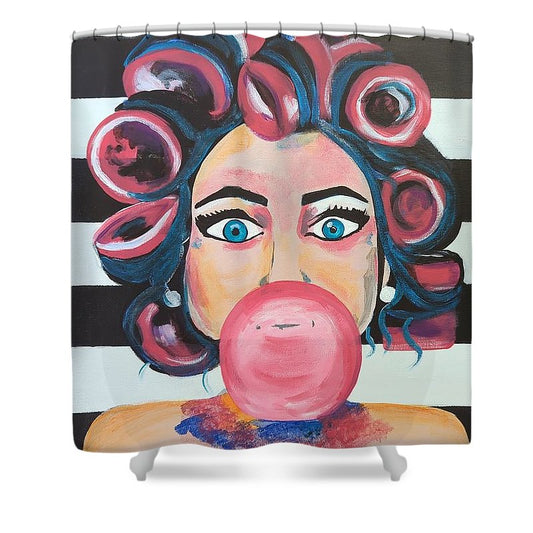 Bubblegum Barb - Shower Curtain