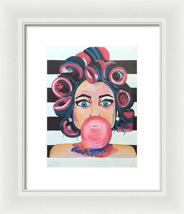 Bubblegum Barb - Framed Print