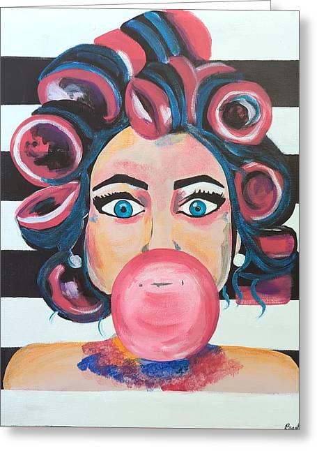 Bubblegum Barb - Greeting Card