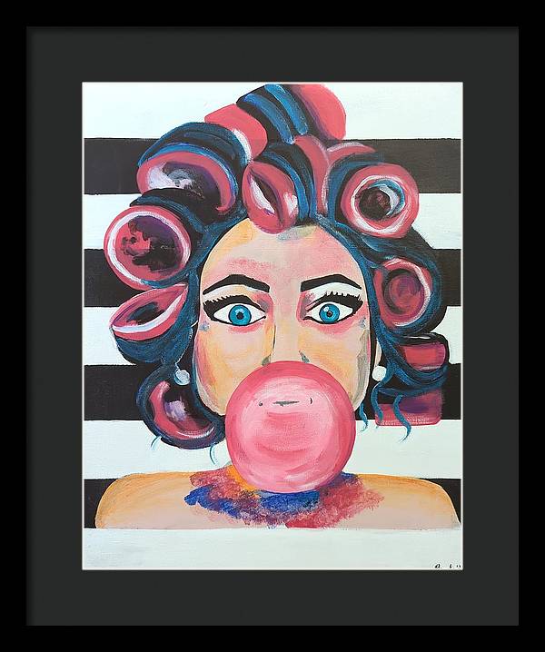 Bubblegum Barb - Framed Print