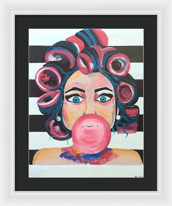 Bubblegum Barb - Framed Print