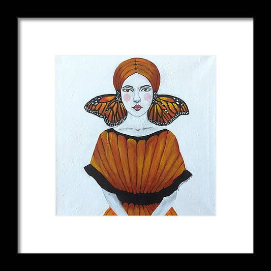 Butterfly Girl - Framed Print