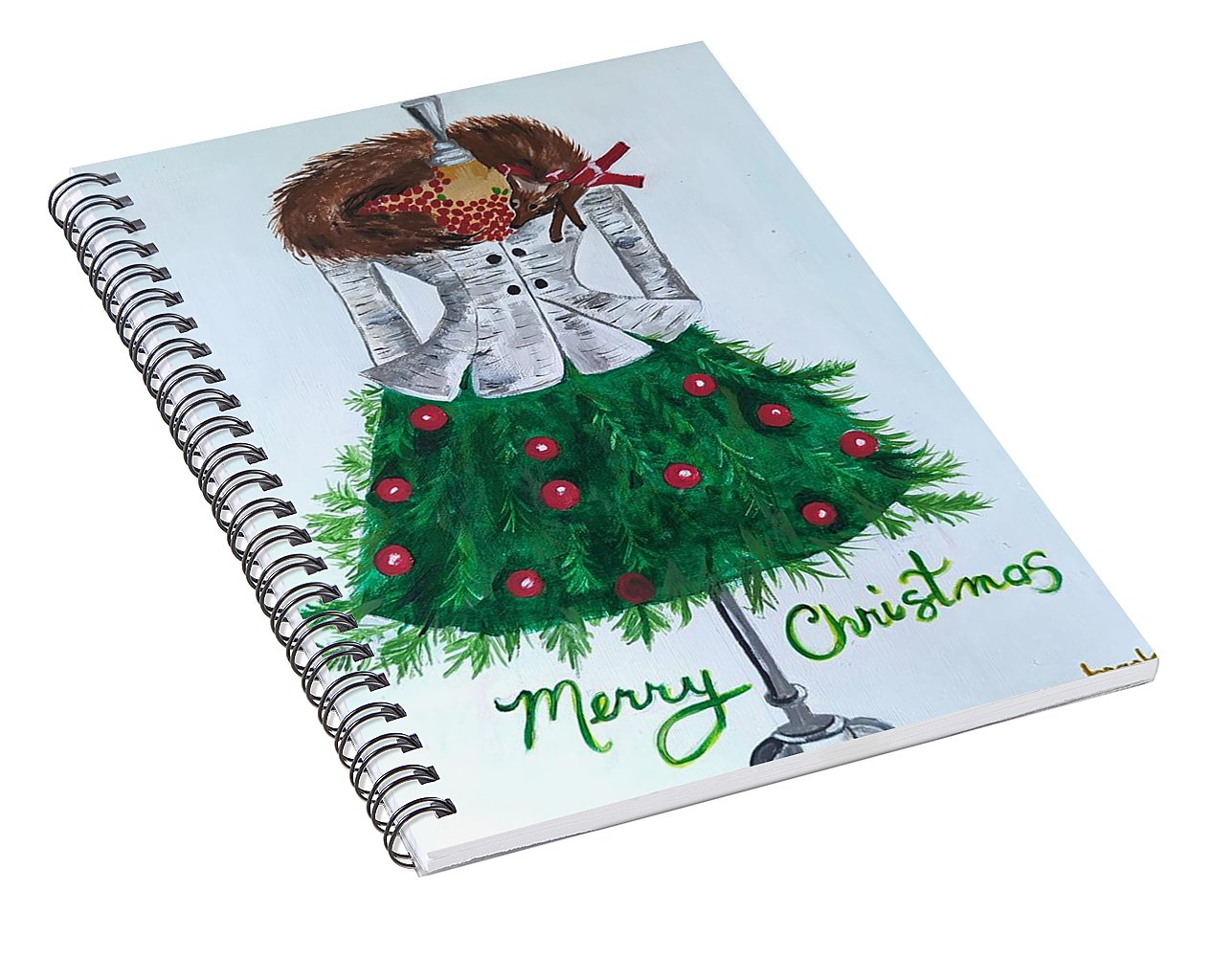 Christmas Tree Nature Dress - Spiral Notebook