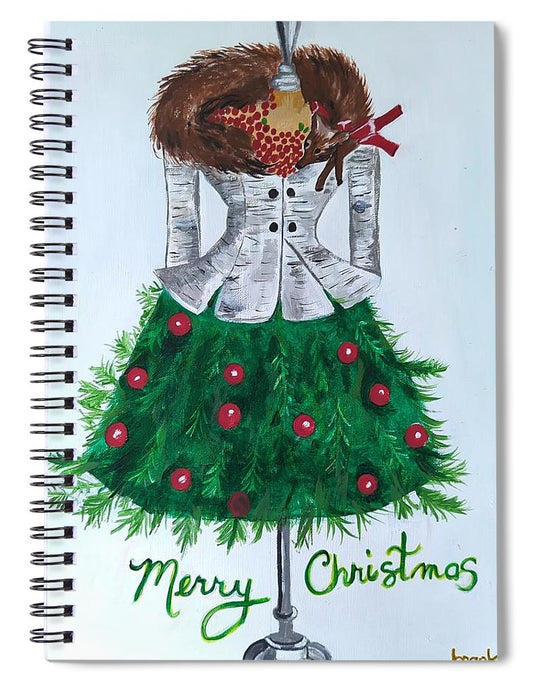 Christmas Tree Nature Dress - Spiral Notebook