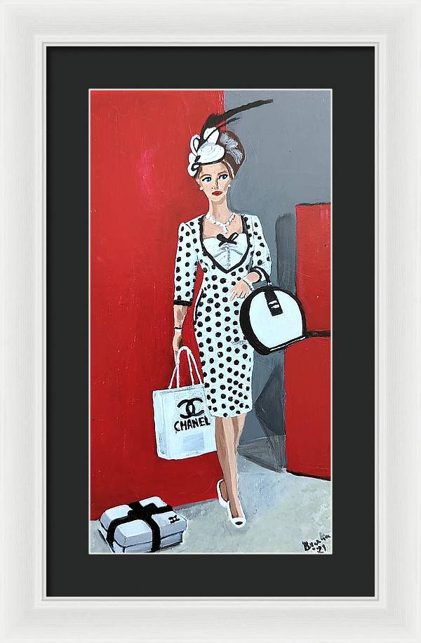 Coco Chanel Barbie - Framed Print