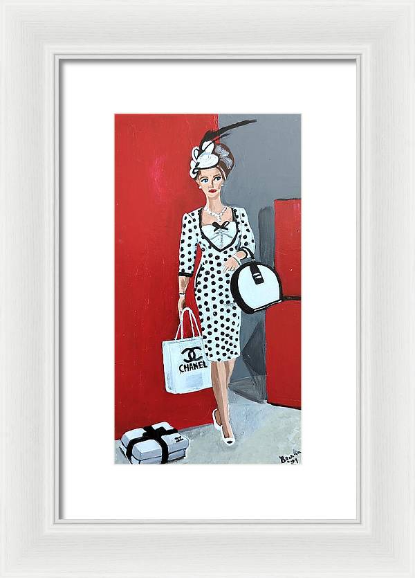 Coco Chanel Barbie - Framed Print