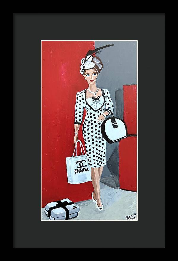 Coco Chanel Barbie - Framed Print