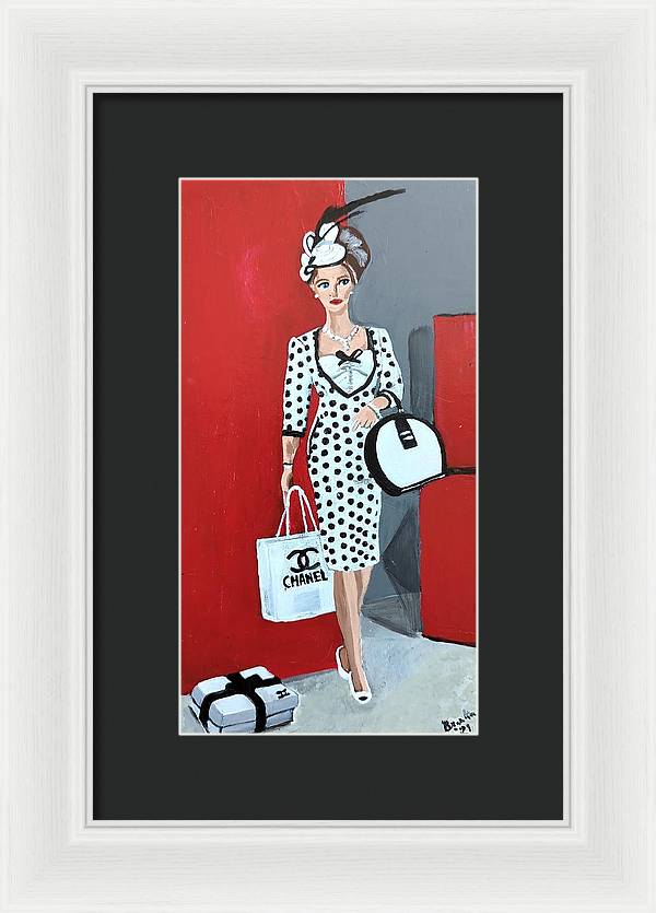 Coco Chanel Barbie - Framed Print