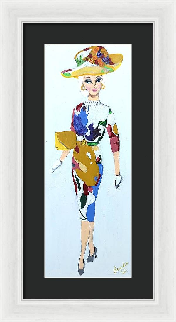 Colourful Dress Barbie - Framed Print