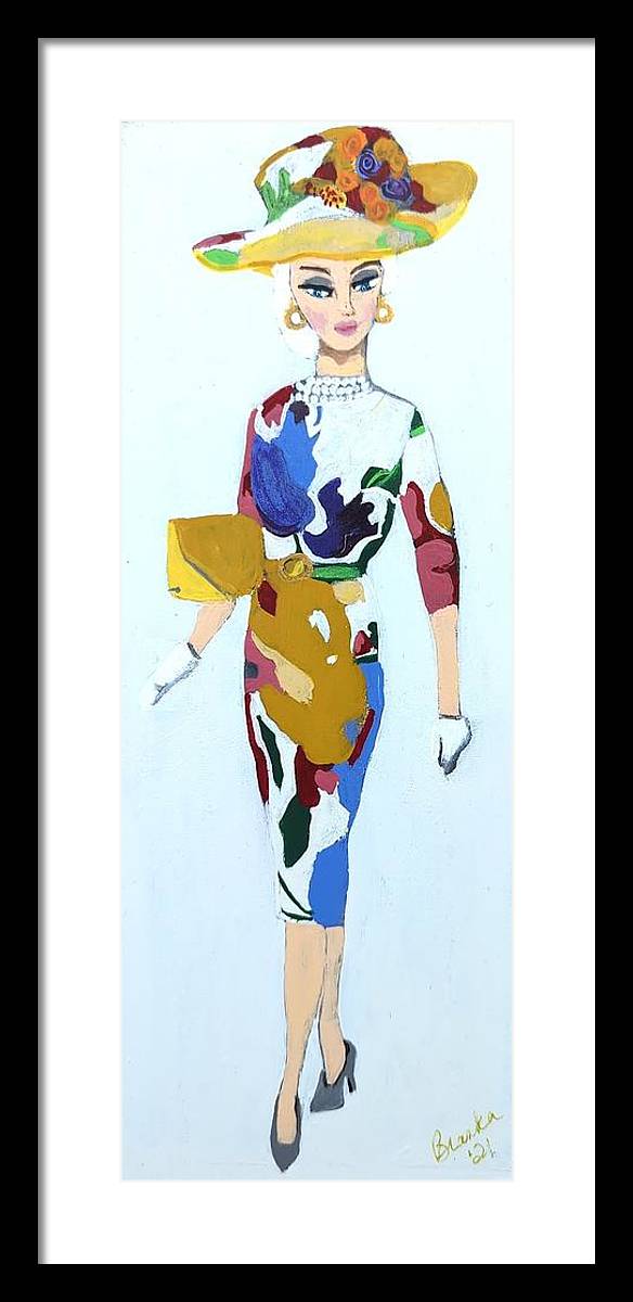 Colourful Dress Barbie - Framed Print