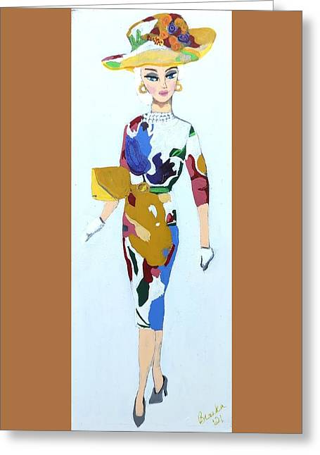 Colourful Dress Barbie - Greeting Card