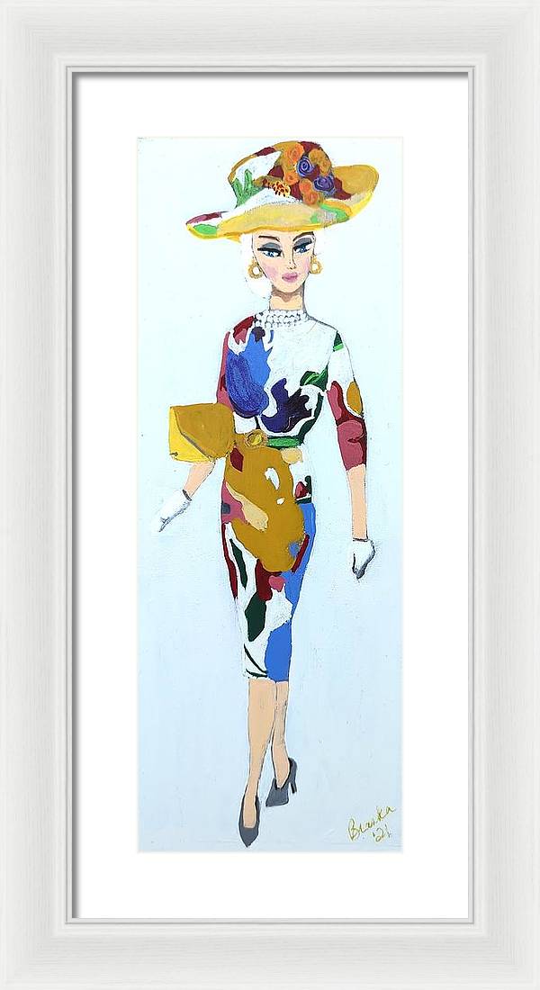 Colourful Dress Barbie - Framed Print