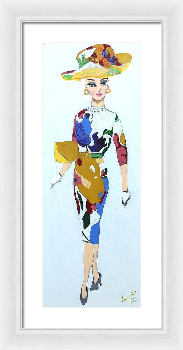 Colourful Dress Barbie - Framed Print