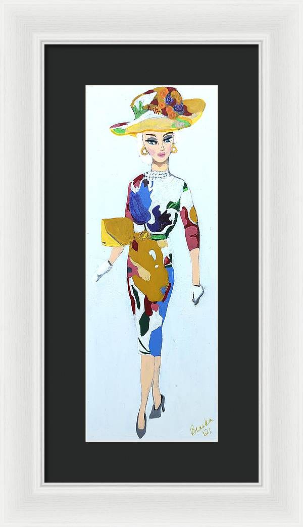 Colourful Dress Barbie - Framed Print