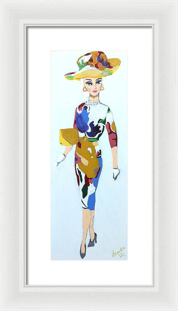 Colourful Dress Barbie - Framed Print