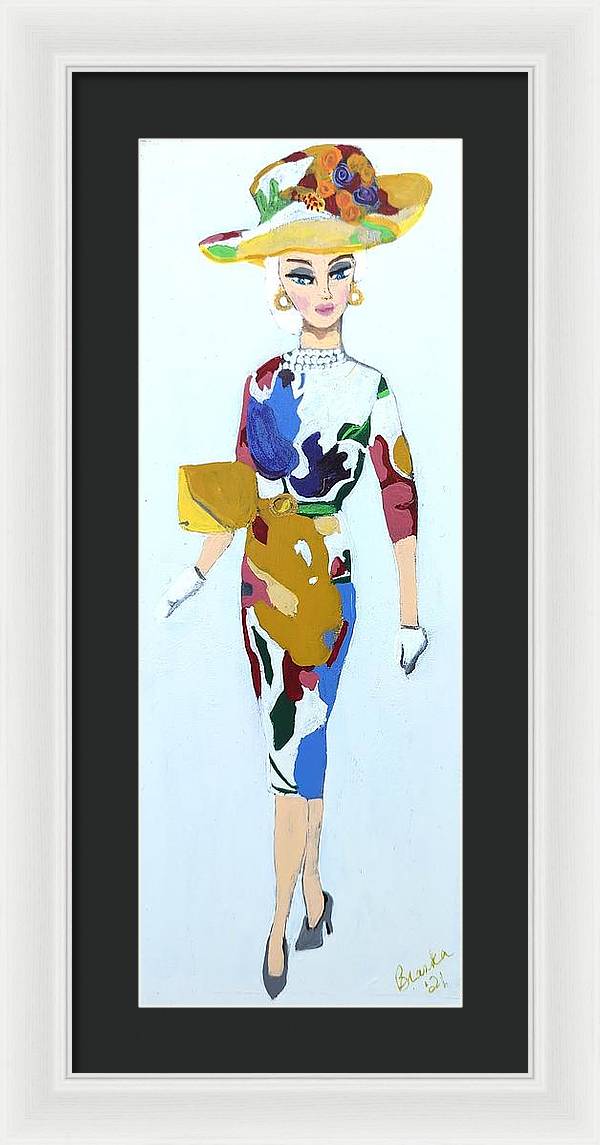 Colourful Dress Barbie - Framed Print