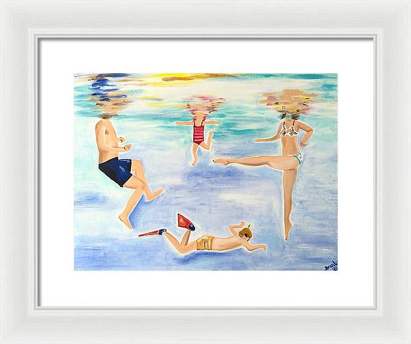 Family Swim - Framed Print