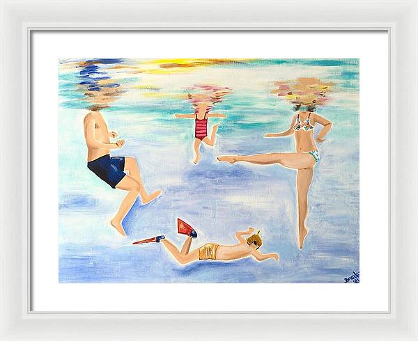 Family Swim - Framed Print