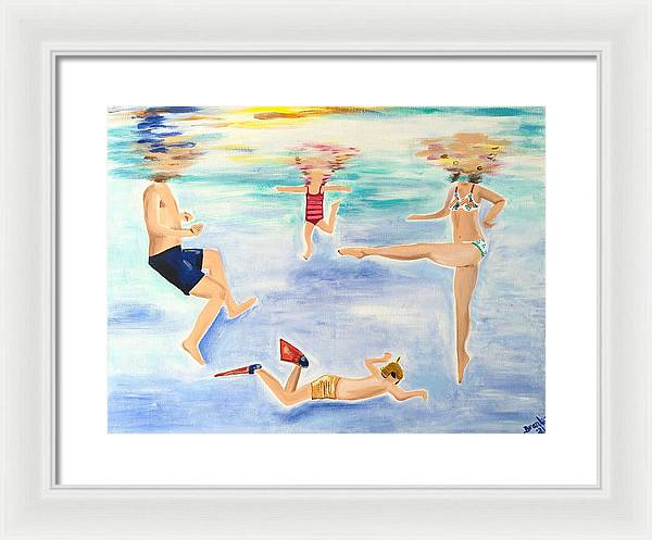 Family Swim - Framed Print