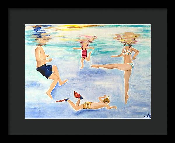 Family Swim - Framed Print