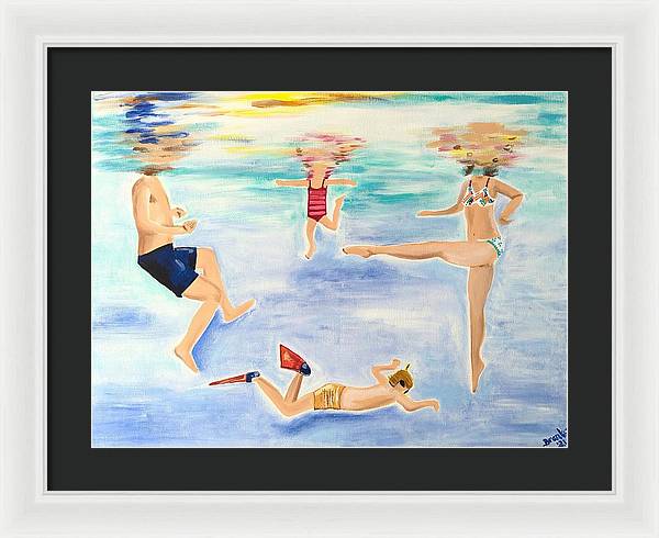 Family Swim - Framed Print