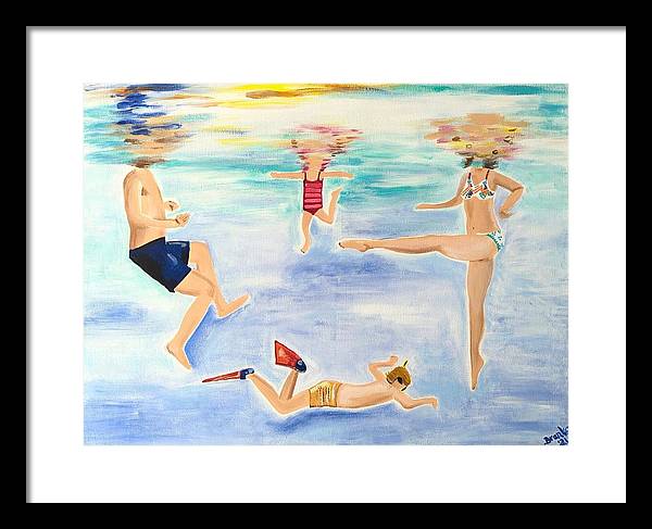 Family Swim - Framed Print