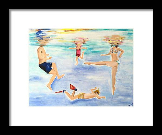 Family Swim - Framed Print