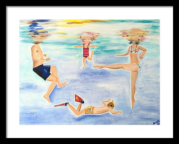 Family Swim - Framed Print