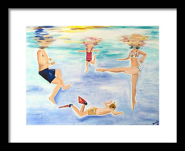 Family Swim - Framed Print