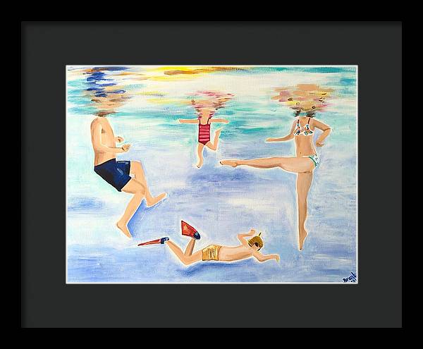 Family Swim - Framed Print