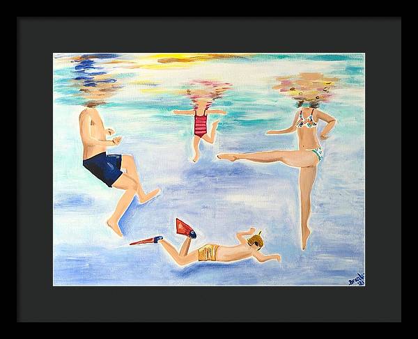 Family Swim - Framed Print