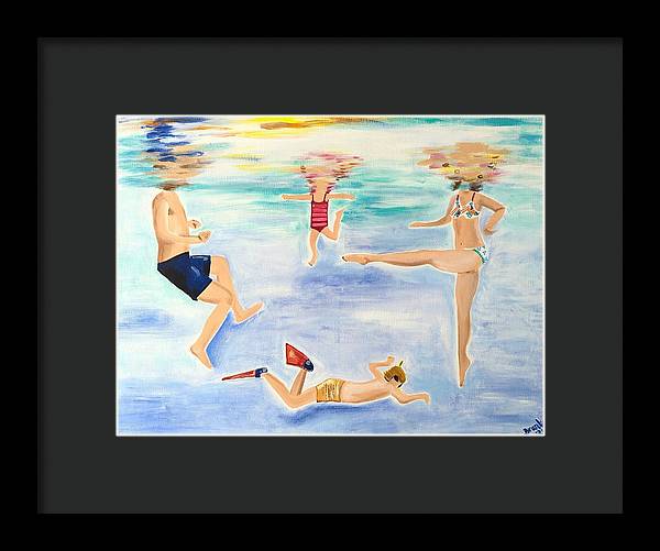 Family Swim - Framed Print