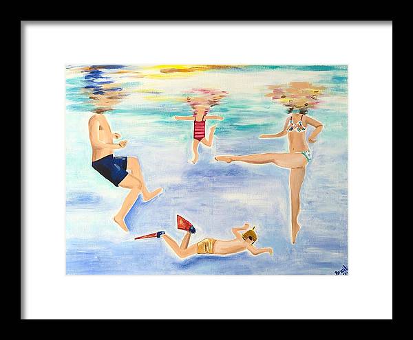 Family Swim - Framed Print