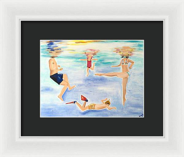 Family Swim - Framed Print