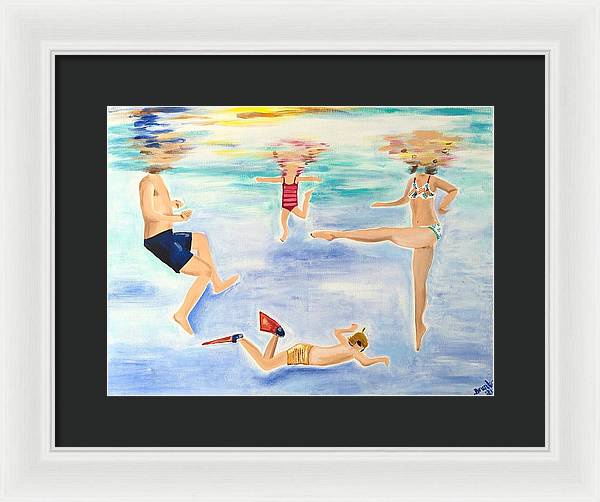 Family Swim - Framed Print