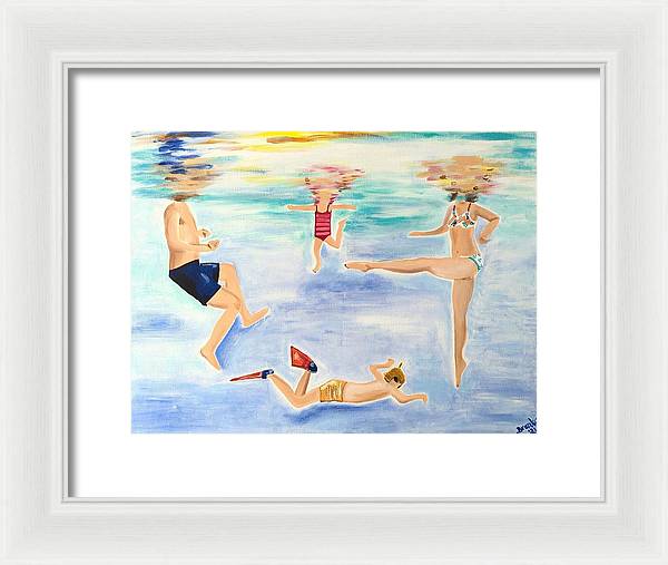 Family Swim - Framed Print