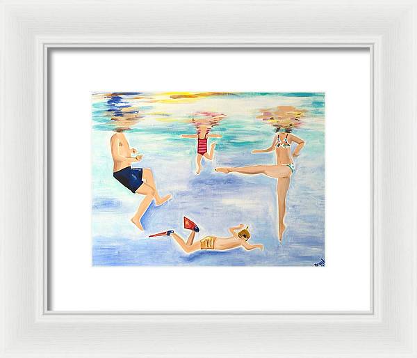 Family Swim - Framed Print