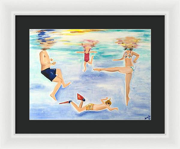 Family Swim - Framed Print