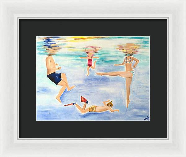 Family Swim - Framed Print