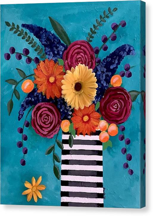 Flowers 3-D - Canvas Print