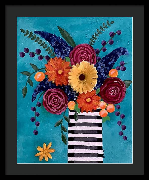 Flowers 3-D - Framed Print