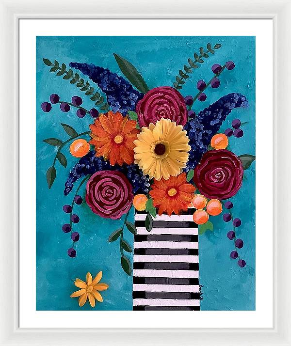 Flowers 3-D - Framed Print