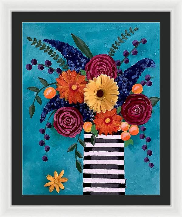 Flowers 3-D - Framed Print