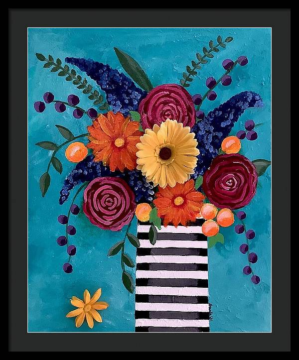 Flowers 3-D - Framed Print