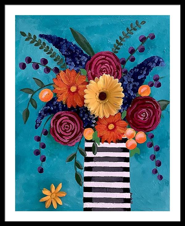 Flowers 3-D - Framed Print