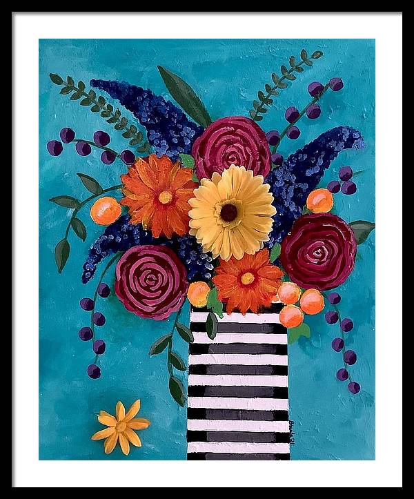 Flowers 3-D - Framed Print