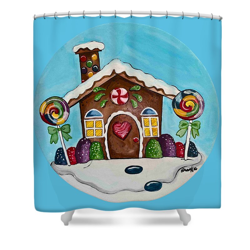 Gingerbread House '23 - Shower Curtain