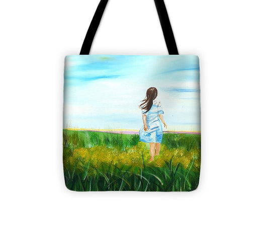 Little girl in the Field - Tote Bag